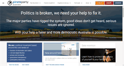Desktop Screenshot of pirateparty.org.au